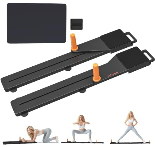 SPORTNOW Pilates Board Pilates Reformer Machine Knee Pad Home Gym Black | Multi-Functional Ab Roller Board, for Men & Women, Core, Back, Arm, Leg Workouts