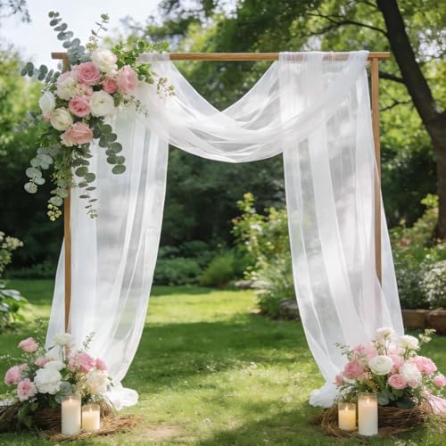Weißer Tüllstoff 6m x 160cm, Soft Tüllstoff Tüll Stoffe Zum Dekorieren | Weißer Tüll Tüllrock Tischläufer für Bühnendekoration Vorhang Hochzeitsbogen Party Geschenke Basteln