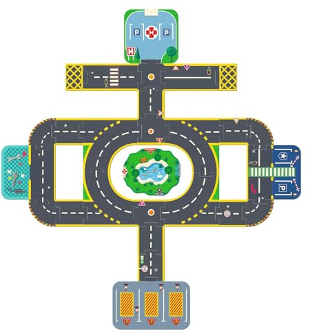 Djeco Puzzle Stadt - Riesenpuzzle 33 Teile für Kinder