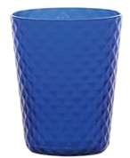 Zafferano Isolano Becher Bunte Trinkgläser 6er Set, Bunte Wassergläser 330 ml, Stapelbar, Spülmaschinenfest, Blau