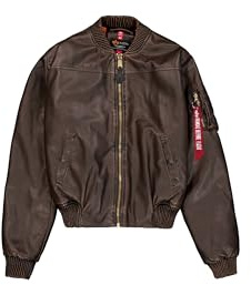 Alpha Industries Damen MA-1 FL Vintage Bomberjacke, Vintage Brown, XS