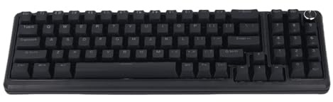 MENDUNER Mechanische Gaming-Tastatur mit 78 Tasten und RGB-Hintergrundbeleuchtung, Kabelgebundene Tastatur mit Blauem Schalter und Lautstärkeregler, 75% Kompaktes USB-Anti-Ghosting für (Black)