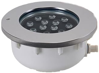 JOUFNING Faretto Subacquei - Lampada Da Esterno A Colori RGB, Impermeabile IP67, Da Incasso, Per Acquario, Vasca Per Pesci, Giardino, Fontana, Laghetto, Piscina(Warm White,12W)