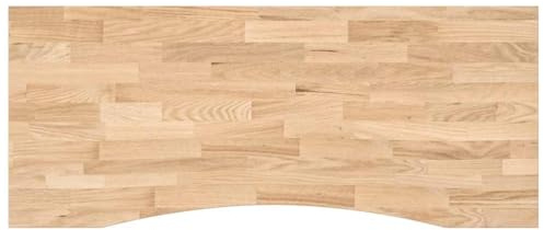 Fengshui Massivholz Eiche Schreibtischplatte 120x60x2,5 cm | Unbehandelt, Vielseitig Kombinierbar, Pflegeleicht, Einzigartige Maserung