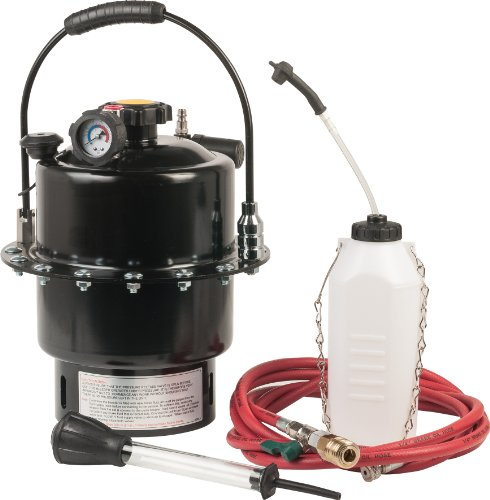 SW-Stahl 01498L Bremsen-Entlüftergerät, 5 l I pneumatisch mit Adapter I universal Werkstattbedarf I Kfz-Werkzeug mit Schlauch