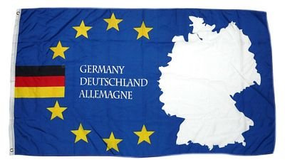 Fahne/Flagge Europa Deutschland Schrift 90 x 150 cm