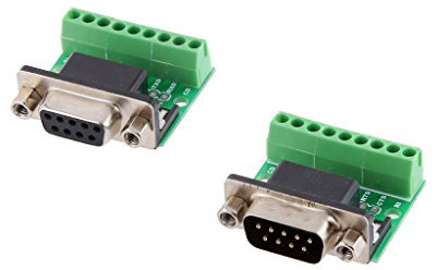 9 Pin DB9 Terminal sin Soldadura Hembra/Macho RS485 RS232 Adaptador Conector