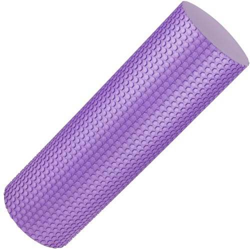 Jazooli Large Foam Roller Tube Yoga Pilates High Density Trigger Point Physio Massage - Purple