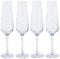 Dartington Crystal ST3286/4/4PK - Crystal Champagne Flutes, Set of 4 - Cheers, 5.5 x 5.5 x 24 cm