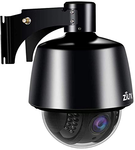 ZILNK 1080P kabellose Außenkamera, Sicherheitskamera für den Außenbereich, IP-Kamera, Panorama/Neigung/optischer Zoom, 5-facher Zoom, Bewegungserkennung, 2-Wege-Audio, menschliche Erkennung