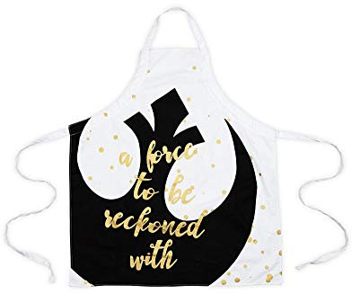 Star Wars White Adult Apron - “A Force To Be Reckoned with” - Rebel Design