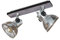 EGLO Deckenlampe Barnstaple, 2 flammiger Vintage Deckenspot im Industrial Design, Retro Wandspot aus Stahl im Zink Used-Look, Holz, Rostoptik, schwarz, E27 Fassung