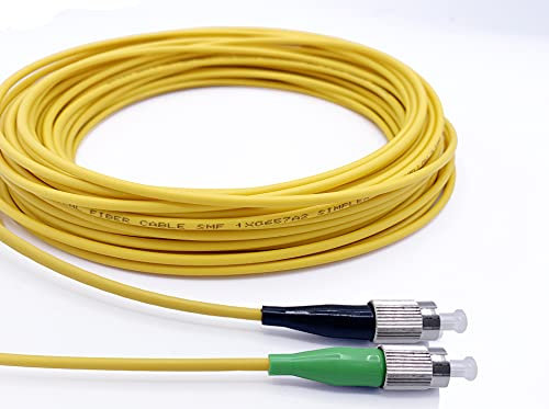 Elfcam® - Câble à Fibre Optique FC/PC à FC/APC Simplex Monomode 9/125μm, Jarretière Optique LSZH (3M)