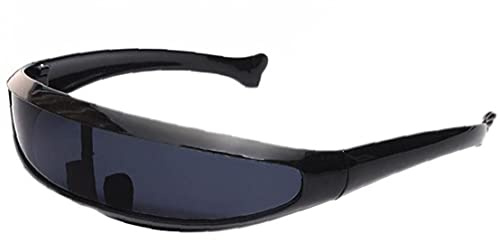 TOSSPER Glasses Mirrored Grenzen Single Lens Kreative -Roboter Futuristische Sonnenbrille Cosplay Brillen Foto Props