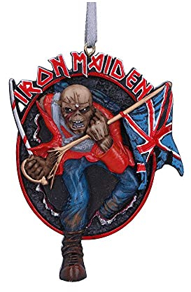 Nemesis Now Iron Maiden Trooper Hanging Ornament 8.5cm, Resin, Red, Officially Licensed Iron Maiden Merchandise, Eddie Iron Maiden Giftware, Cast in the Finest Resin, Expertly Hand-Painted