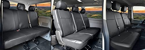 Z4L Sitzbezüge Kunstleder passgenau passend für T6 Transporter/Caravelle/Multivan ab 2015/19-9 Sitzer Meister