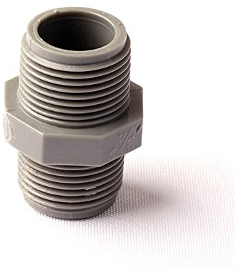 Rohrelbogenverbinder 3 Stück von PVC G 1/2 '' Männliche Gewinde-gerader Nut-Gewinde-Rohrverbinder Garten-Gewächshaus-Micro-Bewässerungswasserschlauchverbinder (Diameter : 3/4'')