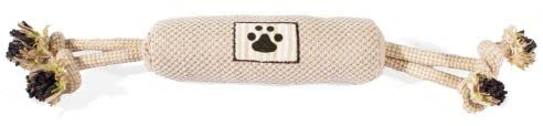 SwissPet Natur Hundespielzeug Dummy mit Doppelseil Tau Zerrspielzeug Apportierspielzeug