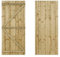 Featheredge Wooden Garden and Side Gates (v1) (H-1500, W-1675, Natural (Light Green) Finish)