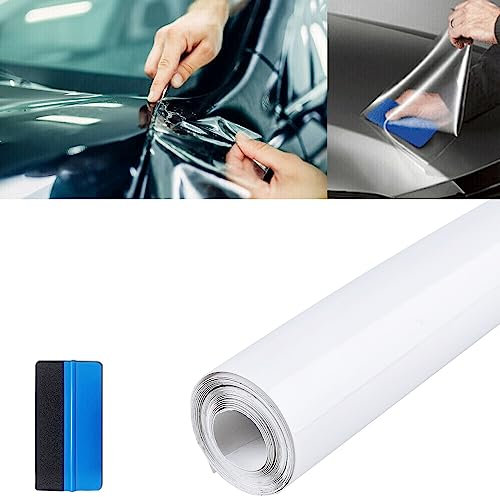 NewL Rhino Skin Paint Film de Protection en Vinyle pour Voiture, Pare-Chocs, Capot, Moto, vélo – Transparent (15 cm x 100 cm)