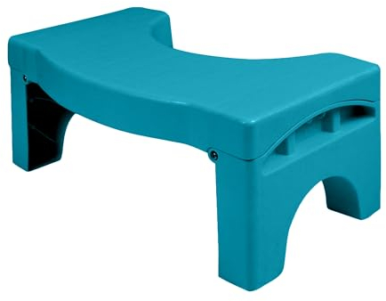 LOMOS Faltbarer Badezimmer WC- & Toilettenhocker „Vital“ in Ocean-Blau (41x22x17cm)