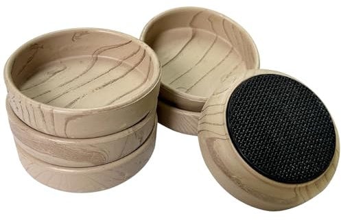 4 Pieces Rubber Base Caster Cups, Wooden Furniture Anti-Slip Caster Cups, Floor Protection Mats, Chair Table Leg Caster Cups, Suitable for Wooden Floors and Carpets