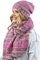 Alur Mütze Damen Beanie mit Schal Set Wintermütze Strickmütze - Warme Elastisch Elegant Winter Mütze Schal EKO - Weiches Garn Stilvoll Universell Warm (WZ12)