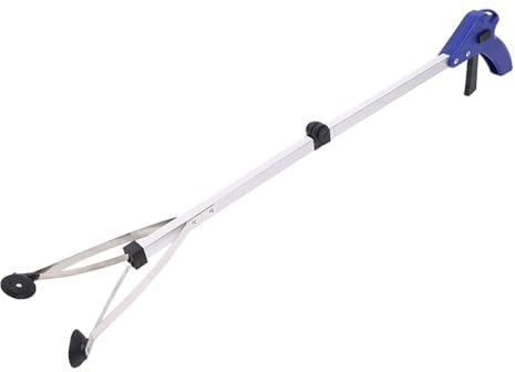 ZEACCT Bastone Raccoglitore di Rifiuti, Raccoglitore Pieghevole, Raccoglitore per Rifiuti Pesanti e Leggeri,Raccoglitore per Adulti, Strumento Ausiliario per la Raccolta dei Rifiuti (Manico Blu)