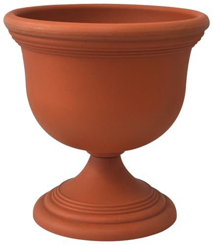 Briconess.com Vase à calice en plastique couleur terre cuite 40 cm