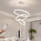 STARRYOL 3-Ring Kronleuchter, moderne weiße LEDPendelleuchte, Schlafzimmer Kronleuchter, Wohnzimmer Kronleuchter, dimmbar 2700 K–6500 K, mit Fernbedienung