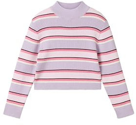 TOM TAILOR Mädchen 1042607 Kinder Pullover mit Streifen, 35827-Irregular Multicolor Stripe, 104/110