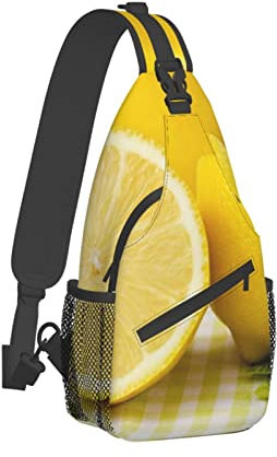 FROON Borsa a tracolla giallo limone – Borsa a tracolla di alta qualità con elevata capacità di archiviazione per uso casual, Giallo limone, Taglia unica