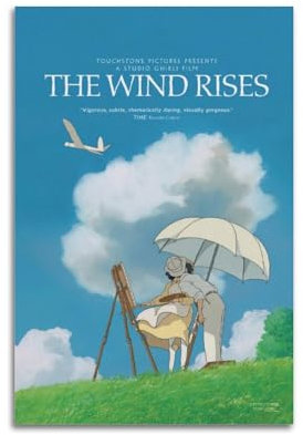 Zamgg Poster mit Anime-Motiv The Wind Rises, Wandkunst, Dekoration, Leinwandposter und Drucke für Zimmer, ästhetisch, 30 x 45 cm, ungerahmt, 2 Stück