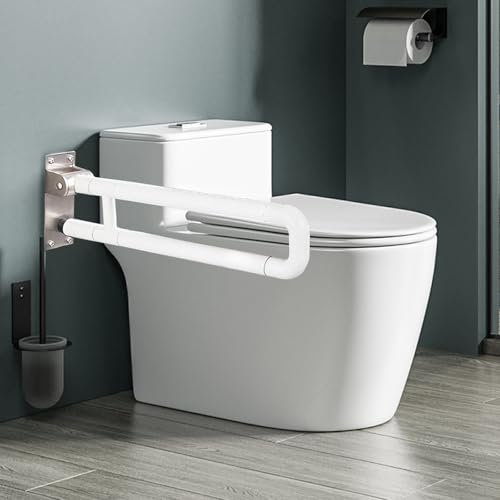 MOZMY Behinderten wc Haltegriff 60cm, Haltegriff Dusche Klappbar, Edelstahl mit Tragfähigkeit von 300-350kg, Rutschfest für Badezimmer und Toilette
