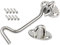 ZiYuya Chiusura a gancio e occhiello in acciaio inox, gancio e chiavistello a occhiello, gancio porta, gancio per cancello della cabina, gancio blocca finestra chiusura per cancelli 4 inch