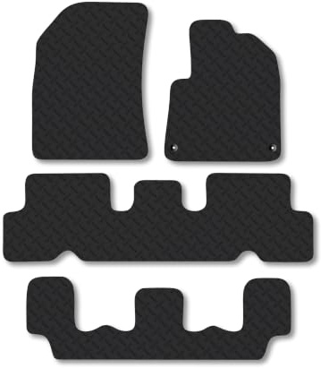 Citroen C4 Grand Picasso (2013-2015) 5mm Rubber Car Mats | Heavy Duty Rubber Tailored Fit Floor Mats Full Coverage Durable Waterproof Accessories Easy Clean Anti Slip Made in the UK