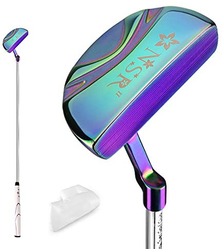 Golf Kvinnors Putter, Mini Golf Clubs Set, Golf Club Putter, Kvinnors Höger Hand med HeadCovers, 33 tum