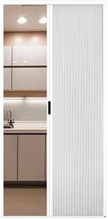 RENLXFI Porta Pieghevole A Nido d'Ape Bianca per Divisorio Interno, Porte Scorrevoli A Fisarmonica Alte 2 M con Telaio E Maniglia - Porta di Ricambio per Bagno E Armadio(WxH 110cmx200cm)