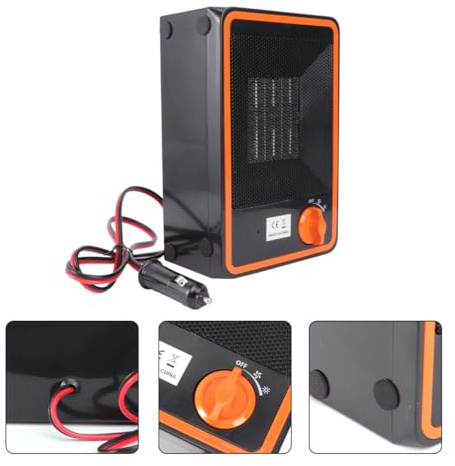 Vaguelly 1 pièce Chauffage de Voiture avec Protection la Surchauffe Ventilateur Électrique Portable pour Automobile Accessoire Pratique et Détachable pour Hiver