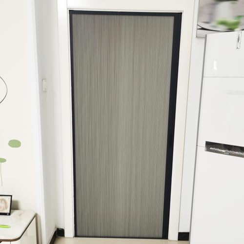Portes accordéon personnalisées pour chambre à coucher, grande porte en accordéon de 170 à 200 cm, porte pliante intérieure grise, avec poignée et séparateur de douche rétractable en tissu cellulaire