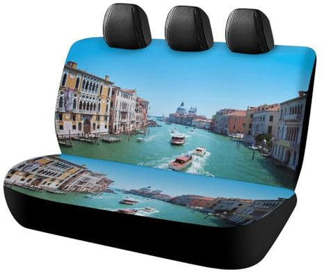 Lyfthologen Auto Rücksitzbezug Venedig Italien Auto Sitzbezug Universal Sitzbezüge Set für die meisten Autos LKW SUV
