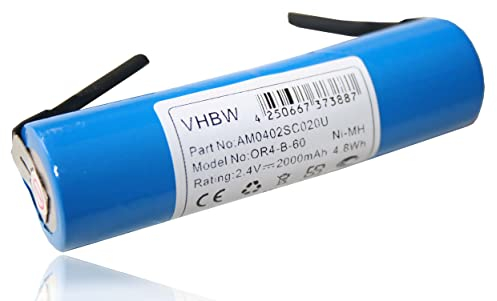 vhbw 1x Akku kompatibel mit Ariete Grati Käsereibe Käsereibe Käsemühle (2000 mAh, 2,4 V, NiMH)