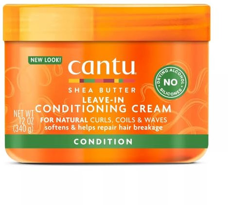 Cantu Natural Hair Leave-In Conditioning Cream 12oz Jar (6 Pack)