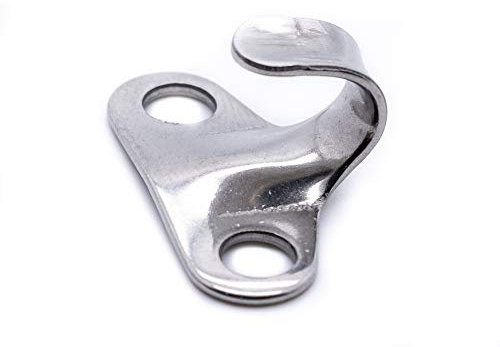 Pack of 10 - Lacing hook hooks bungee cord made from marine grade stainless steel A4 316 hatch pull ring