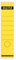 Leitz Rückenschild selbstklebend für Standard- und Hartpappe-Ordner, 100 Stück, 80 mm Rückenbreite, Langes und breites Format, 62 x 285 mm, Papier, gelb, 16401015