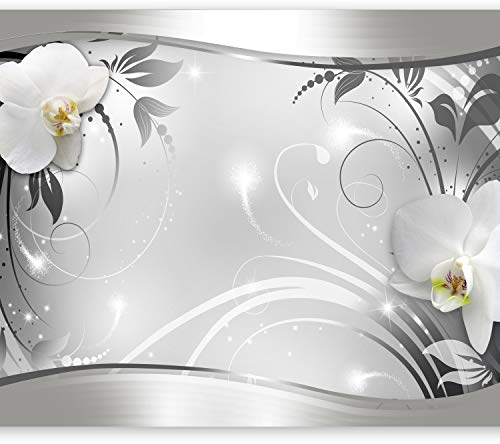 Fotomurale - Carta da parati 400x280 cm TNT Murale alla moda Decorazione da Muro XXL Poster Gigante Design Carta per Pareti Fiori Orchidea Ornament Astratto b-A-0078-a-b
