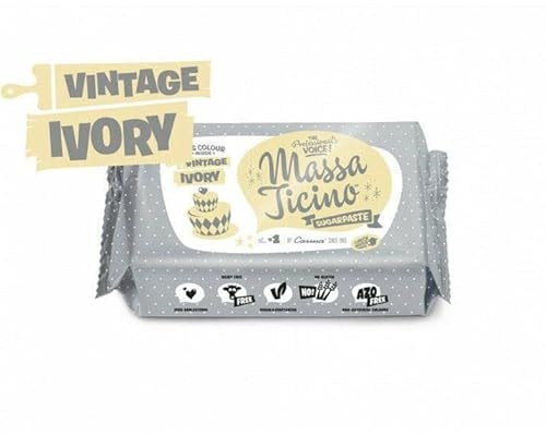 Barry Callebaut Massa Ticino Tropic Ivory | Elfenbein | Creme | Fondant | Rollfondant | 250g