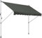 Outsunny Store banne Manuel rétractable avec Manuel Auvent Téléscopique sans Perçage 3L x 1,5l m Inclinaison et Hauteur réglable Installation Rapide métal alu Polyester Anti-UV Gris