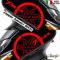 COPPIA ADESIVI DIAPASON CARENA ROSSO FITS COMPATIBILE CON YAMAHA T-MAX 500 01-07