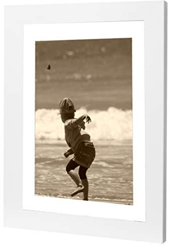 Cadre photo à accrocher - En MDF - 70 x 90 cm - Blanc - 40 tailles différentes - Sélectionnables - Sans passe-partout - Ayleen